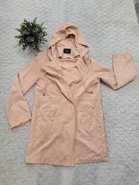 Love Tree Peach Orange Hooded Lightweight Layering Jacket, Size Large